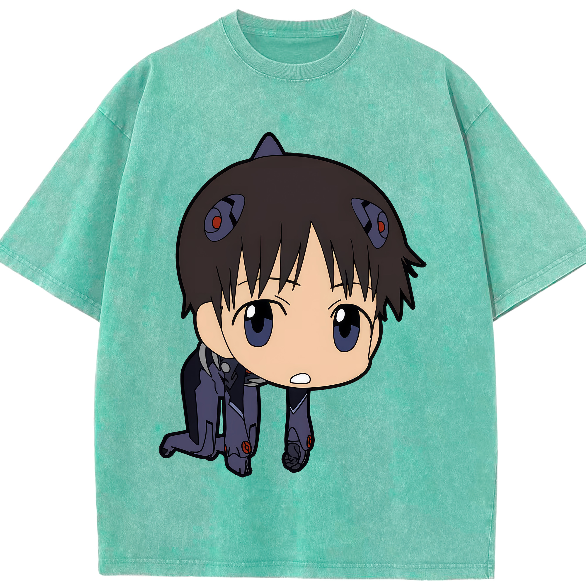 （画像用） EVA 新世紀エヴァンゲリオン 綿100% ヴィンテージ風 半袖Tシャツ（フロントプリント）